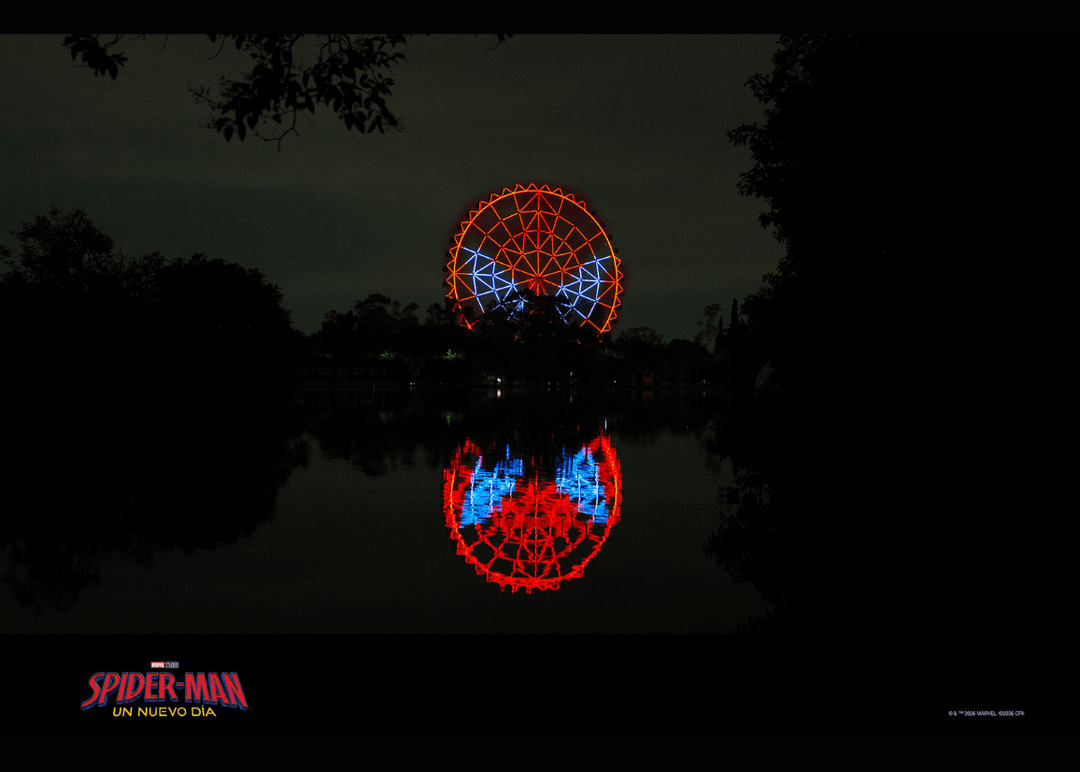 Portada de México: La telaraña más grande del Bosque de Chapultepec se convirtió en el logo de Spider-Man, gracias a Archer Troy