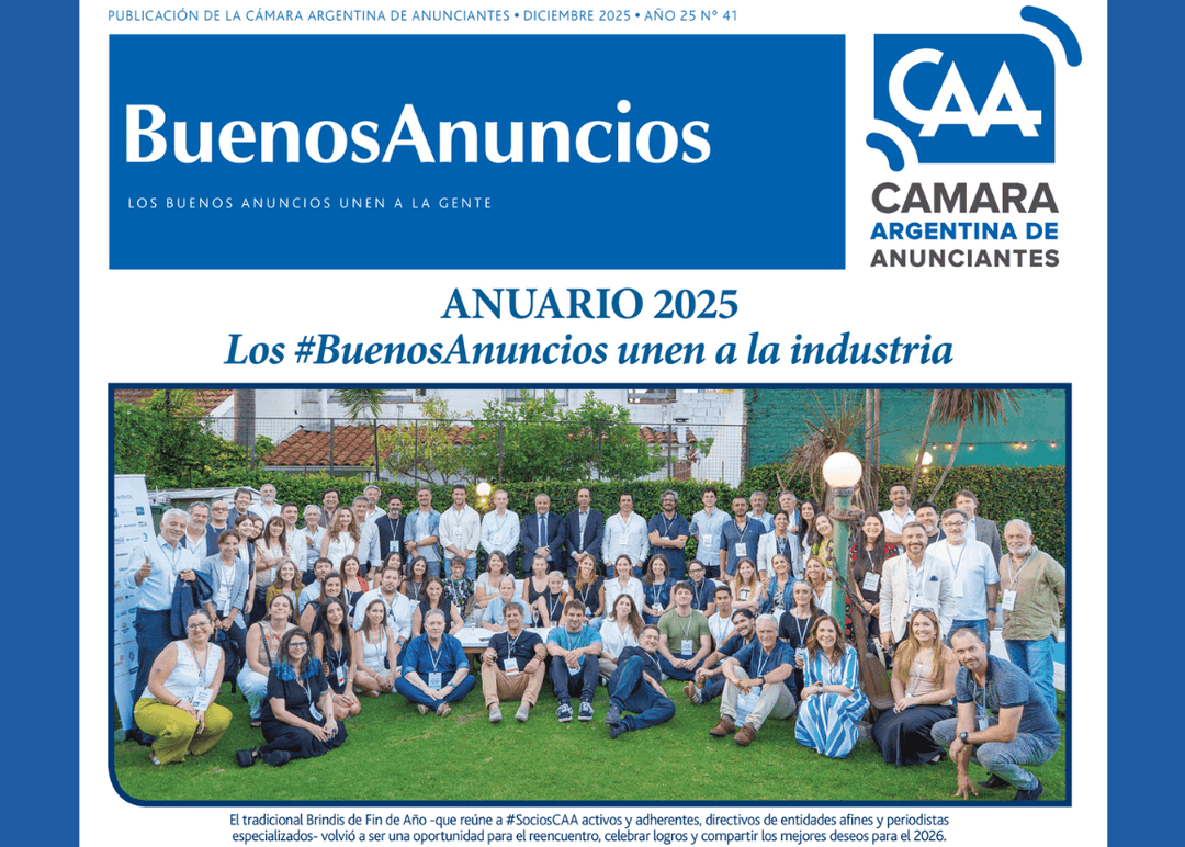 Portada de La CAA presentó su anuario 2025 "Revista Buenos Anuncios 41"