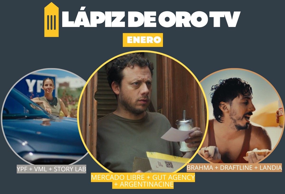 Portada de Mercado Libre, GUT y argentinacine ganan el Lápiz de Oro de TV de Enero
