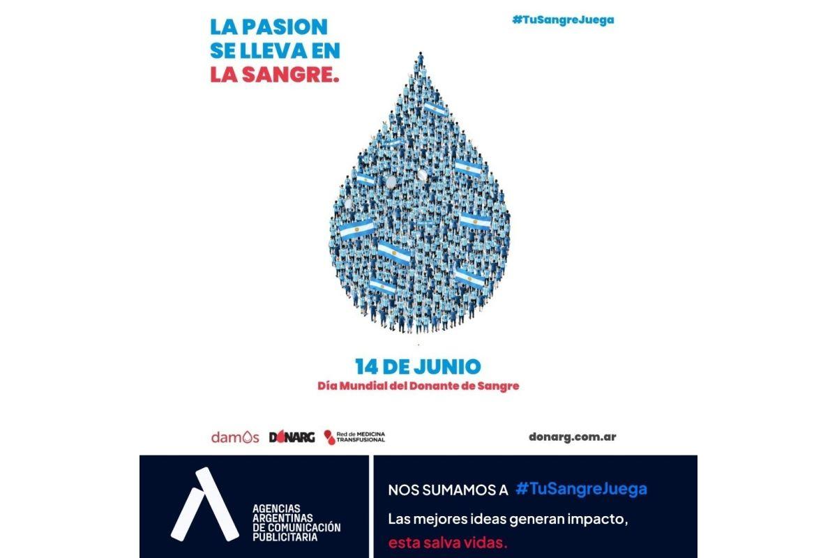 Portada de Agencias Argentinas se suma a #TuSangreJuega para impulsar la donación voluntaria de sangre