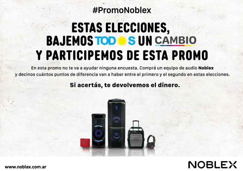 Portada de GUT presenta la Promo Elecciones Noblex