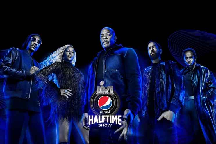 Portada de Pepsi presenta el trailer más épico con las cinco estrellas del medio tiempo del Super Bowl LVI 