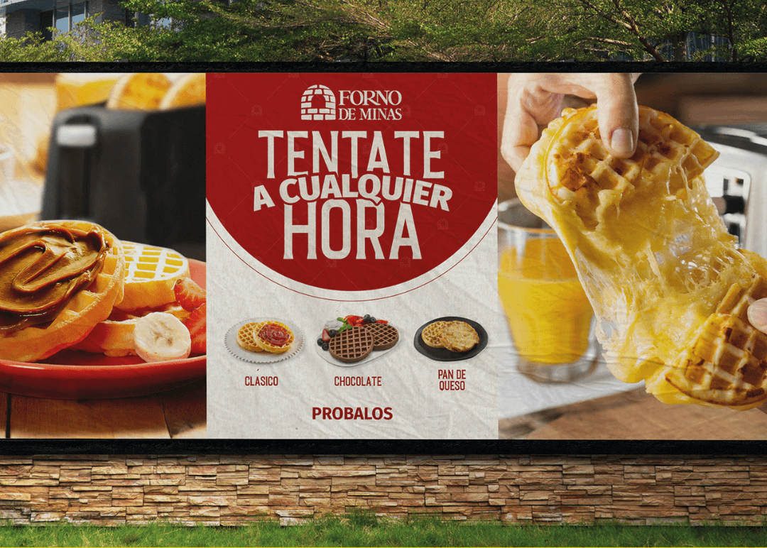 Portada de Nueva campaña de Basso Brovelli para los waffles de Forno de Minas