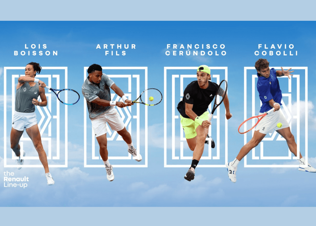 Portada de Renault refuerza su presencia en el tenis con cuatro nuevos embajadores