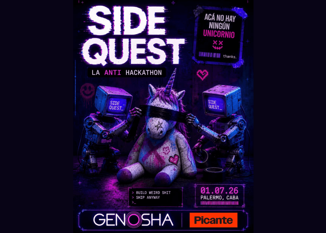 Portada de Genosha empuja la primera edición de SideQuest: el laboratorio de futuros donde Buenos Aires juega a inventar el mañana