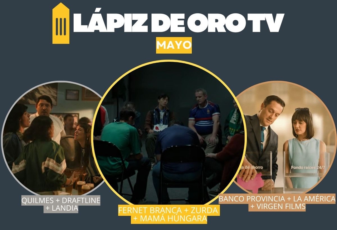 Portada de Fernet Branca, Zurda y Mamá Húngara ganan el Lápiz de Oro de TV de Mayo